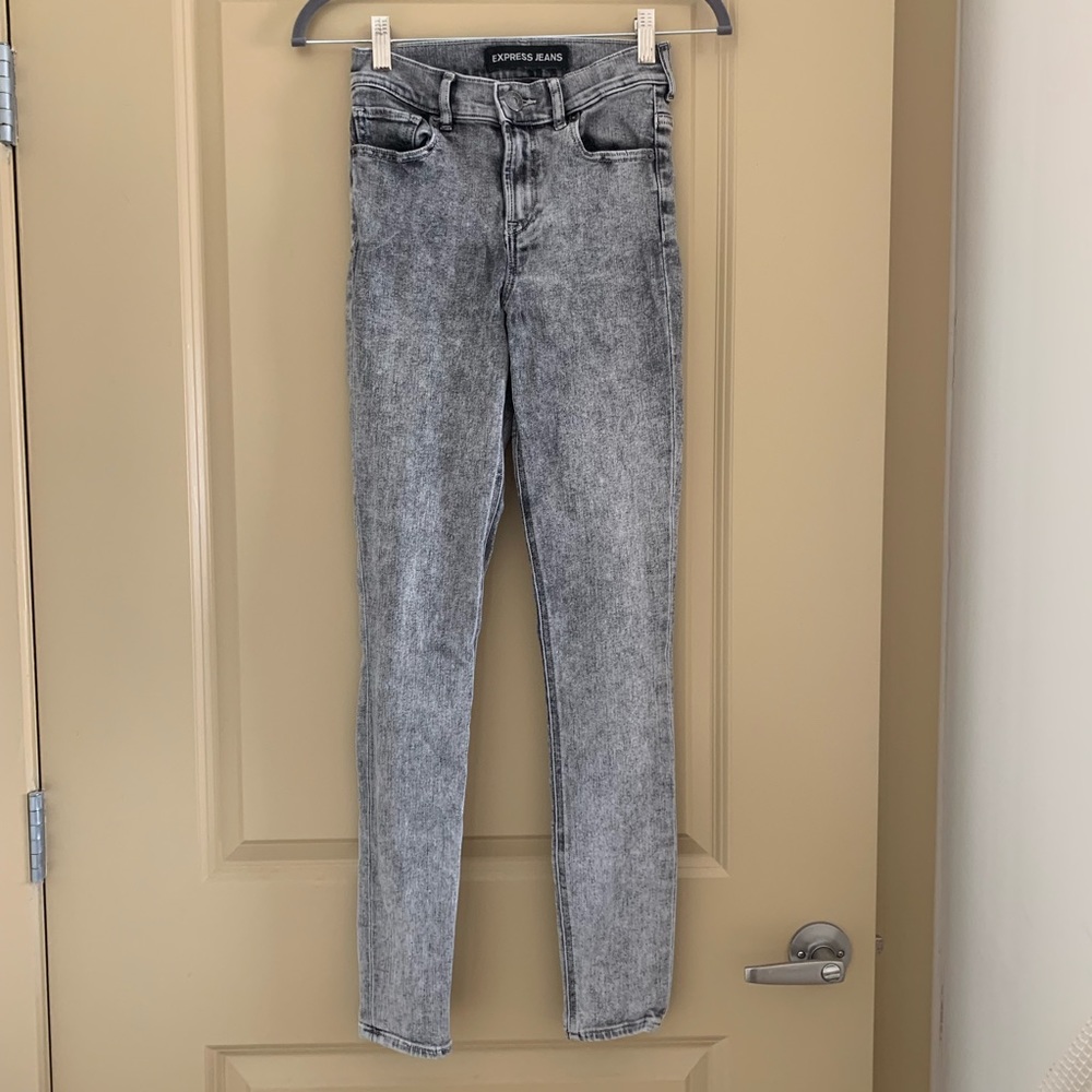 Grey wash Express skinny jean legging size 0
